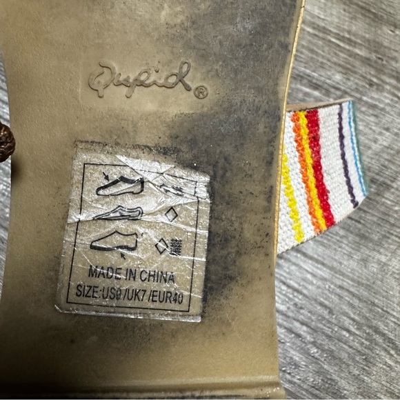 Qupid Two Strap Sandal Size 9 - Picture 7 of 7